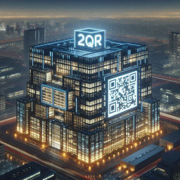 Simpson-achtig persoon scant een 2QR-code